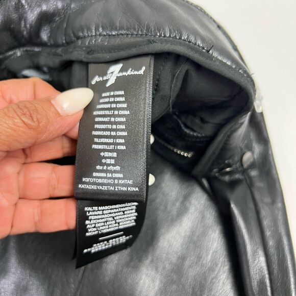 Revolve 7 For All Mankind Vegan Leather Easy Trousers - Picture 8 of 14